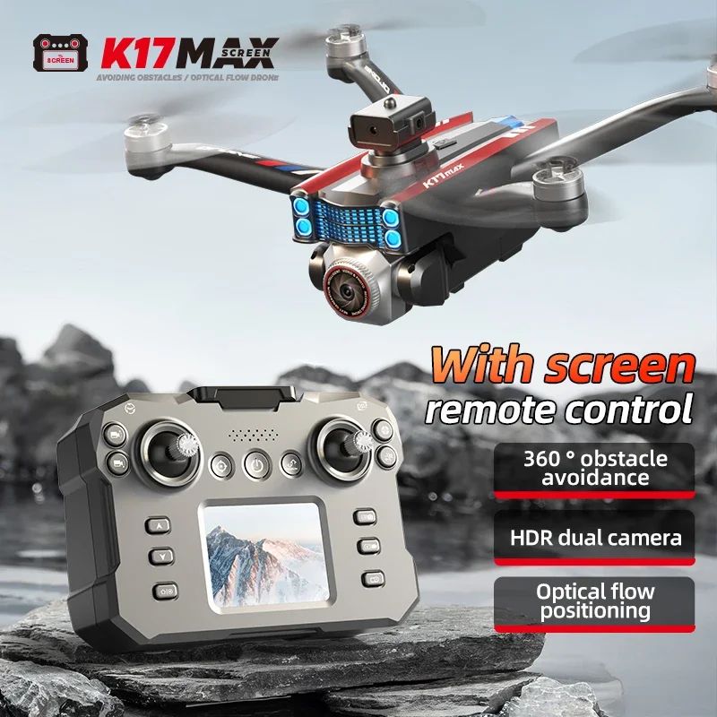 K17 MAX Professional Drone with HD Camera, 360° Obstacle Avoidance, GPS, 5G WiFi, 100m Control Range, 1800mAh Battery